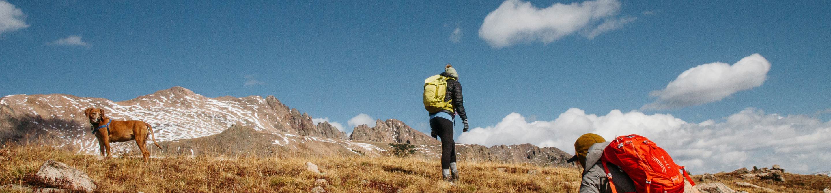 Man hiking in mountains